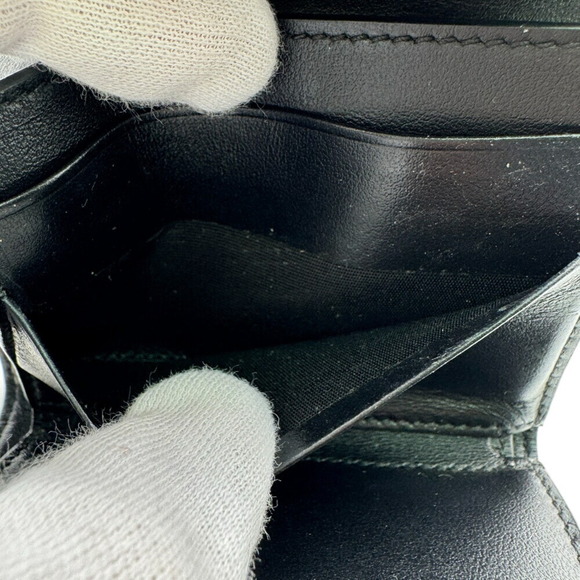 CELINE Triomphe Tri-fold Wallet Black Women's - Picture 10 of 16